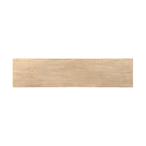 Calder 60' Solid Reclaimed Elm Plinth Console Table, Heritage Light Natural Brown
