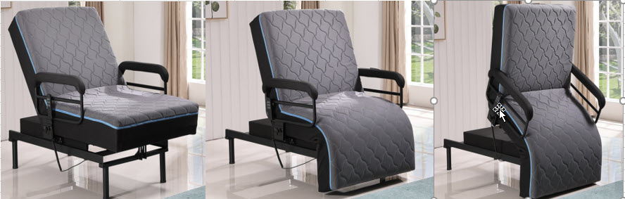 Adjustable Sleep To Stand Bed With Convenient Lift Assist