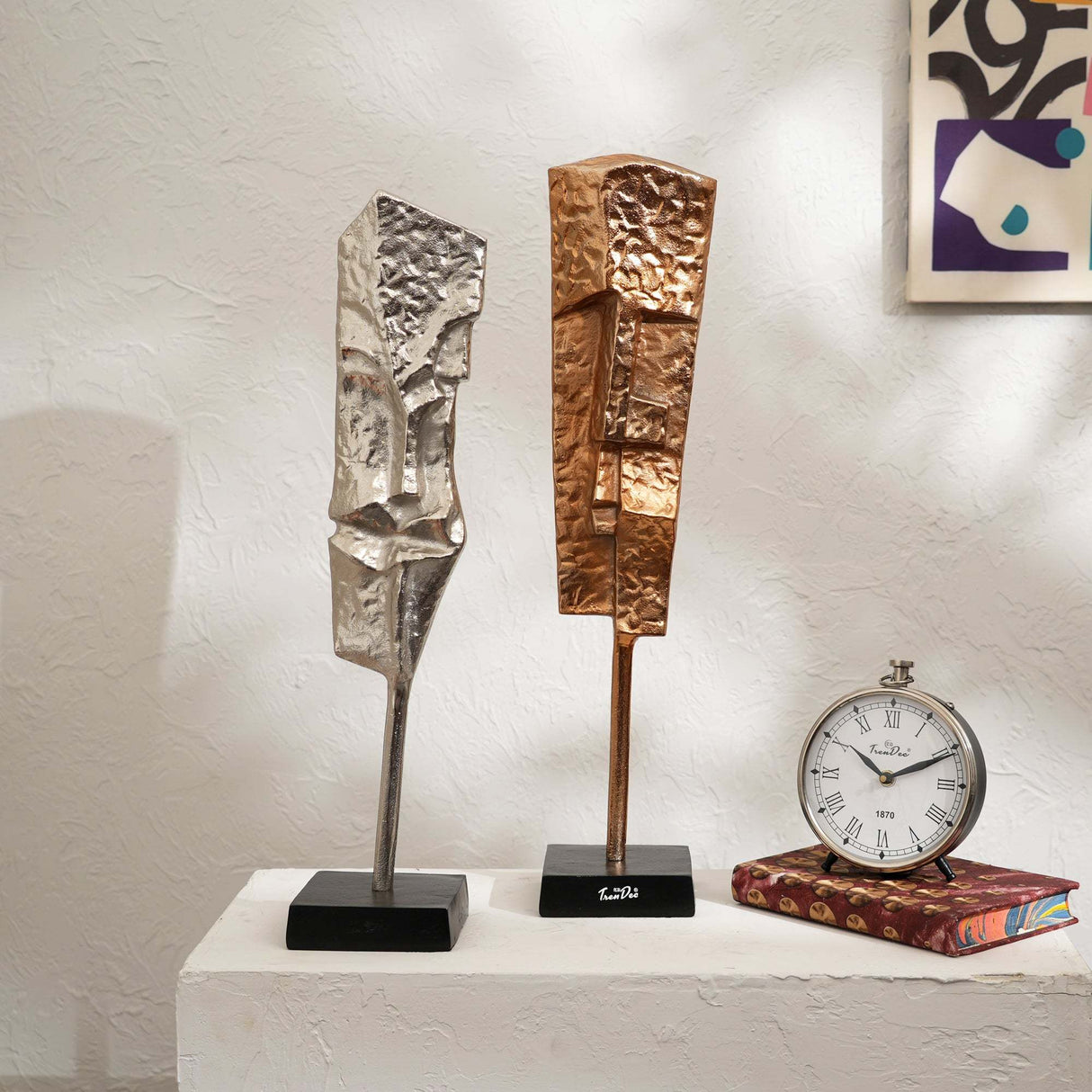 Set-of-2-Modern-Abstract-Aluminum-Sculptures-with-Black-Base-22.5'-&-21'-H-