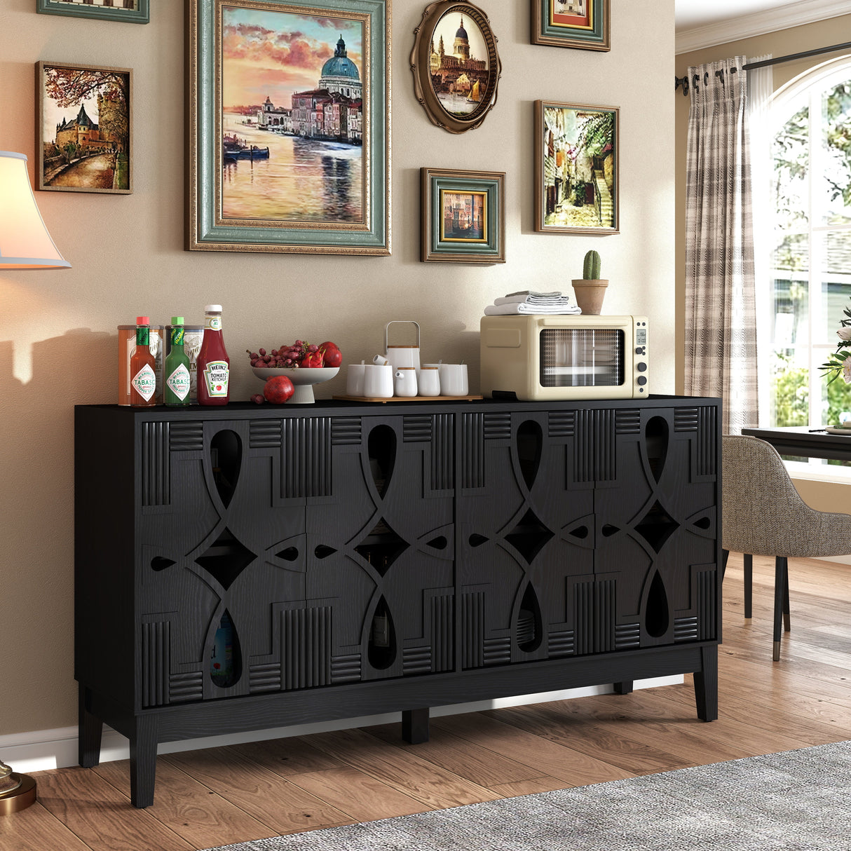60.5' Mid Century Modern  Sideboard