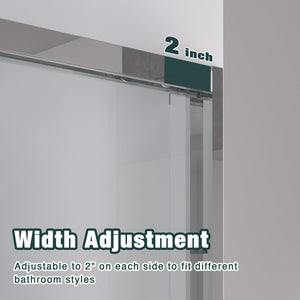 Premium Aluminum Frame Double Sliding Shower Door