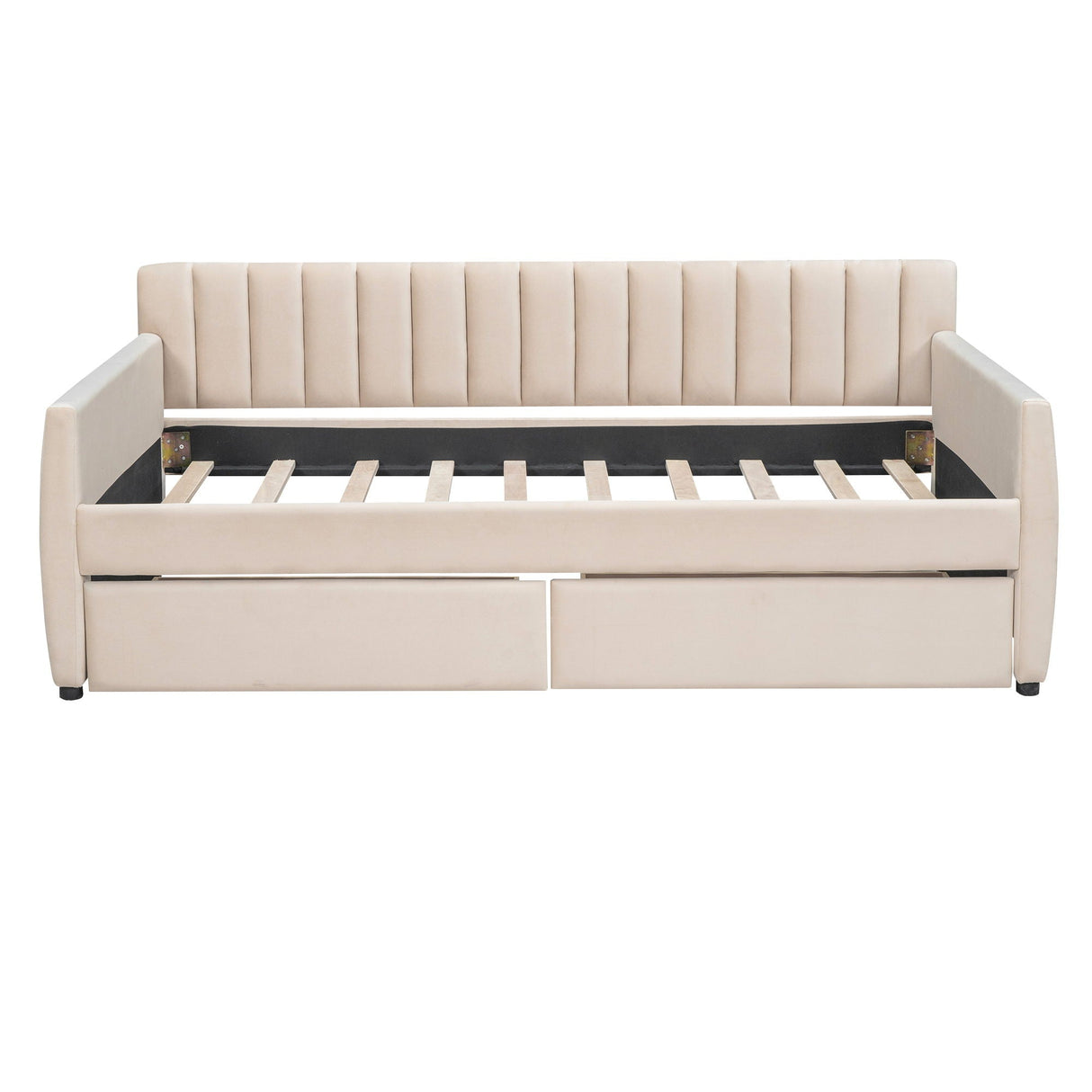 Upholstered Daybed With Slat Support
