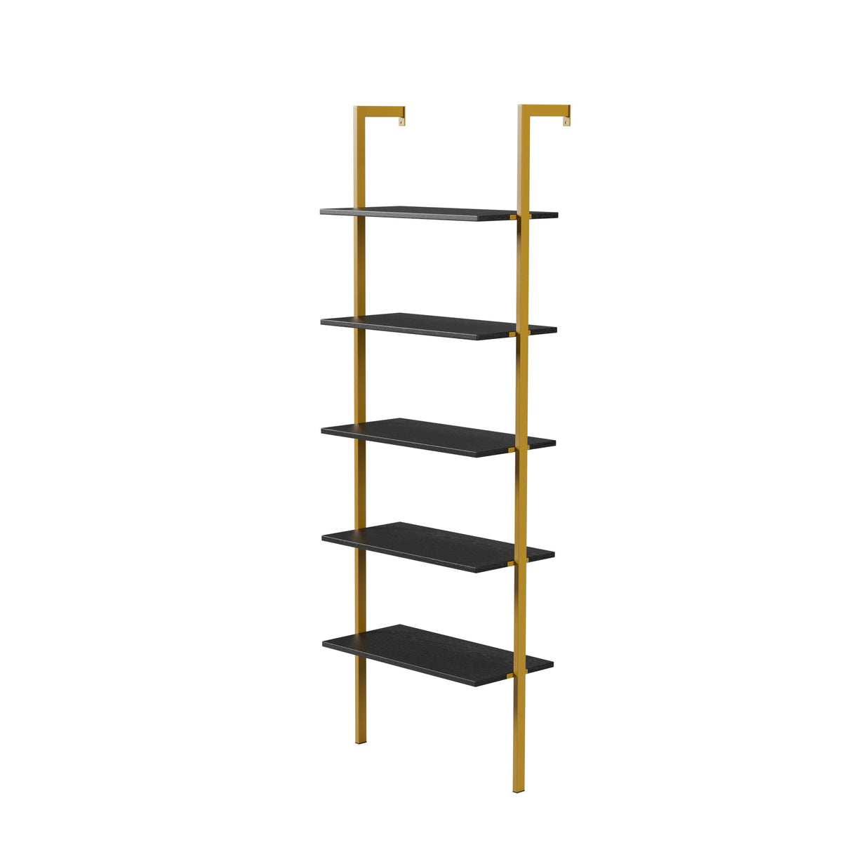 5-Tier Bookshelf Solid Wood Ladder Shelf