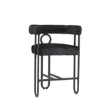 Household bar stools set of 2, modern upholstered with back