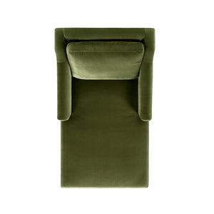 Josephine 60" Upholstered Chaise Lounge in Olive