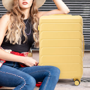 Set 3PCs 20'/24'/28' ABS Spinner Wheel Luggage - Yellow