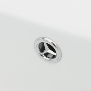 Wall Mounted Bathroom Sink With Towel Bar And Faucet - White / Black