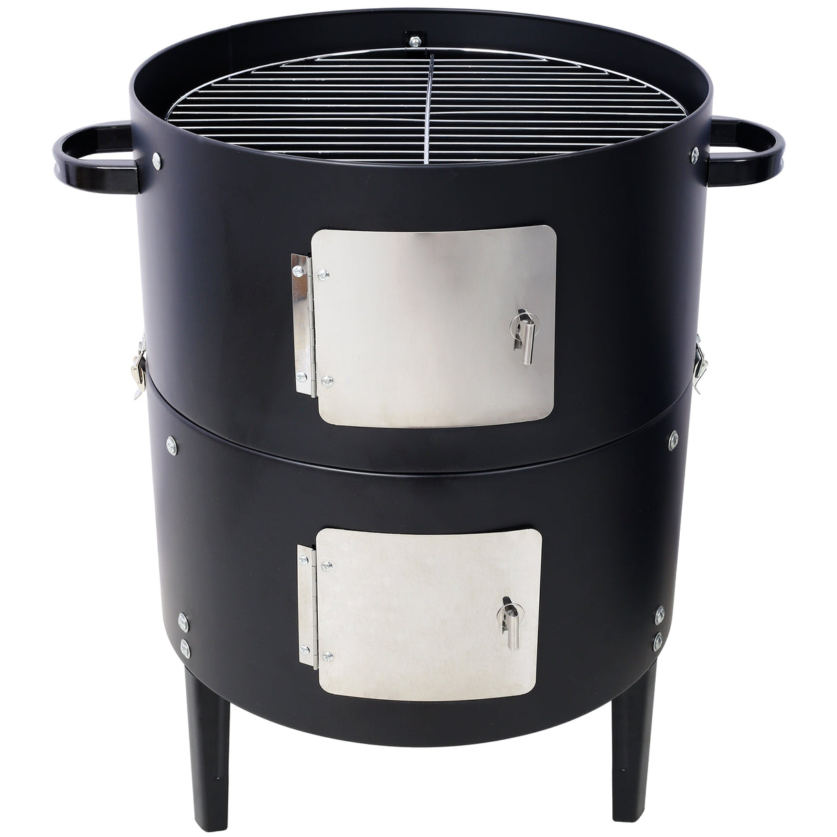 17 Inch Steel Charcoal Smoker Heavy Duty Round BBQ Grill