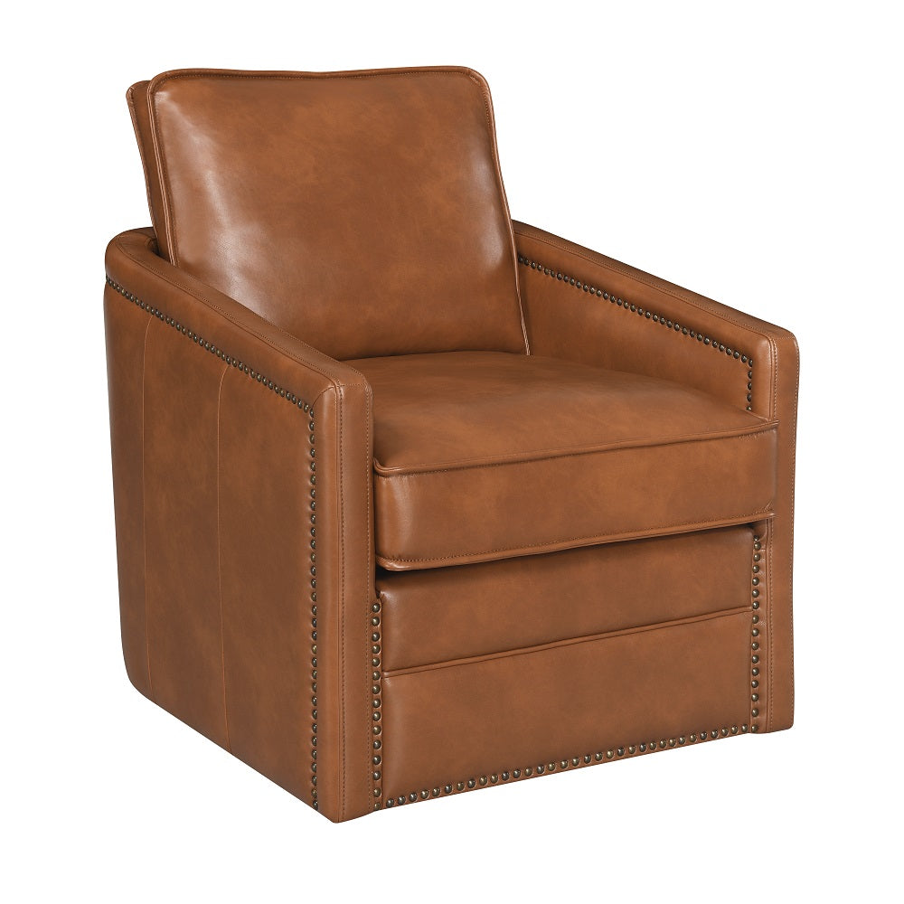 Leather Modern Swivel Accent Chair
