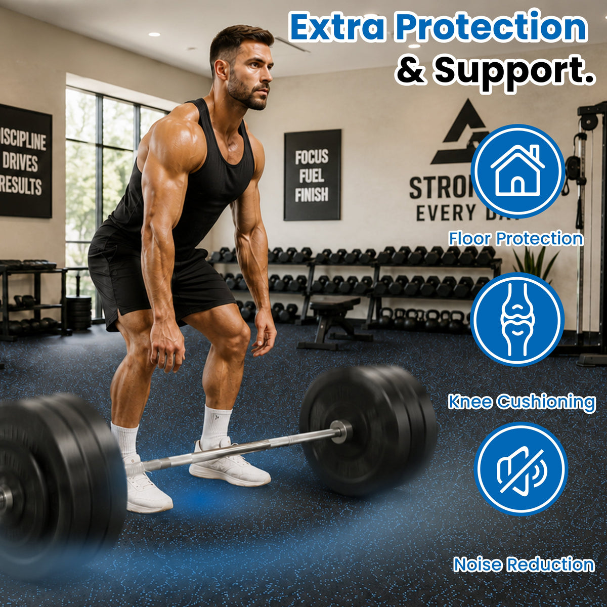 0.6 Inch Thick Gym Floor Mats