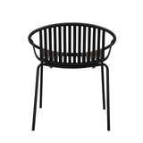 Modern Simple Art Style Patio Dining Chairs with Breathable Design (Set of 2)