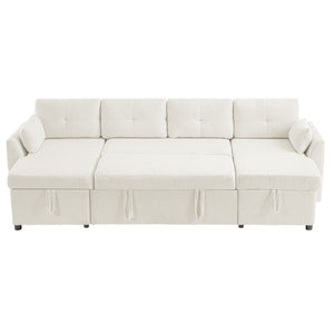 U-Shaped Sectional Sofa Bed With Storage And USB Ports
