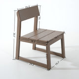 7-Piece HDPE Outdoor Dining Set for 6 – Antique Dark Oak