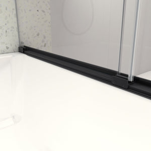 6076 Inch North American Frameless Double Sliding Matte Shower Door