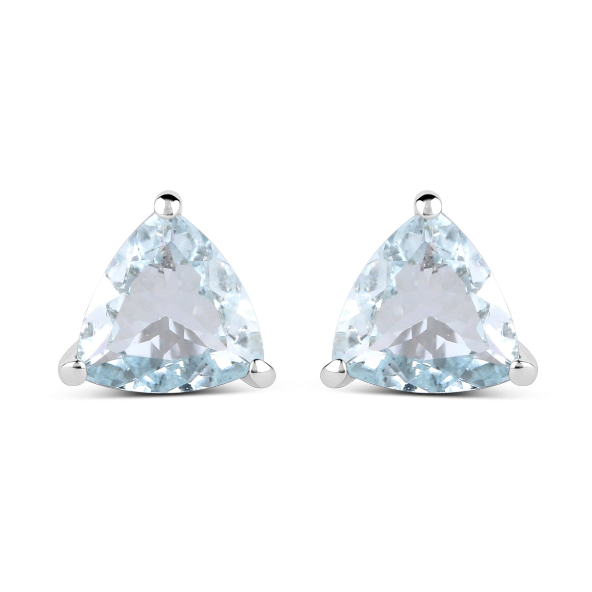 1.26 Carat Genuine Aquamarine .925 Sterling Silver Earrings