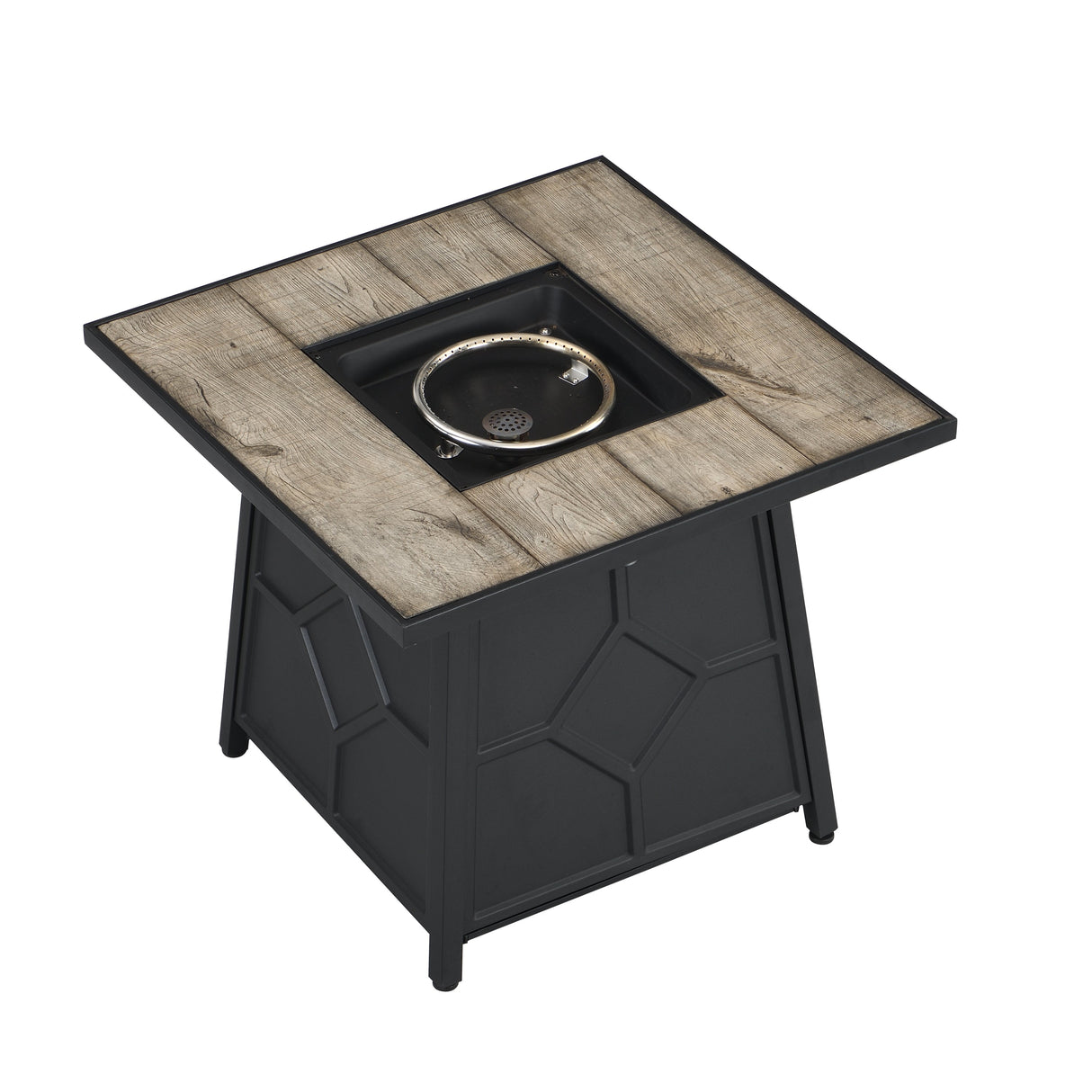 Fire Pit Table 28-Inch Square 40,000 BTU Propane Gas with Waterproof Cover