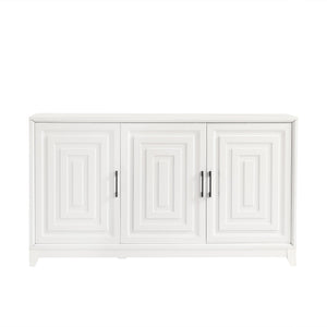 TV Stand for TVs up to 65 Inches, Modern Entertainment Center Media Console Cabinet with 2 Spacious Storage Space, Solid Wood Legs for Living room