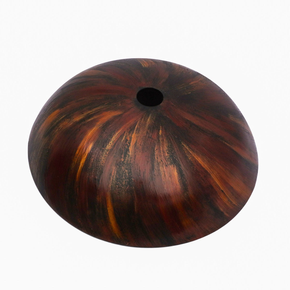 Vessel Bathroom Sink With Pop Up Drain, Round Bowl Design For Bathrooms - Brown