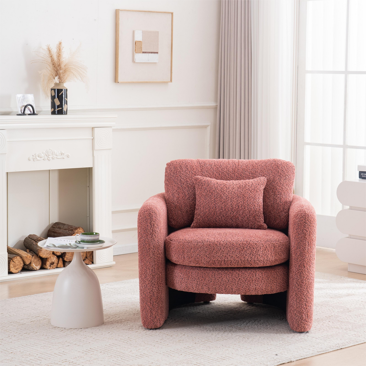 Rosewick Rounded Corner Cozy Modern Accent Chair