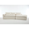 Modern Minimalist Modular Sectional Sofa With Deep Seats And Right Facing Chaise