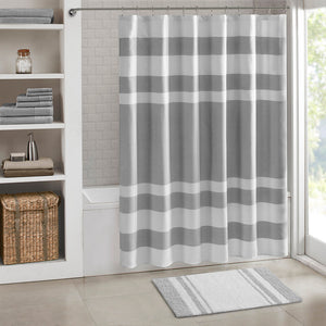 Reversible Bath Rug with Plush Cotton Comfort - Grey