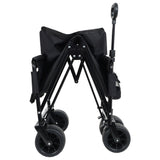 3-in-1 Convertible Folding Wagon Cart with Bench Seat & Storage