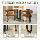 House hold contemporary designed upholstered accent/dining chair/barrel side chairs set of 2