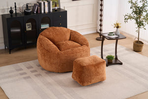 Foam Bean Bag Chairs for Adults and Teens with Ultra Soft Chenille Cover