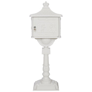 Cast Aluminum Mailbox with Durable Construction – Dark Brown, Black, or White