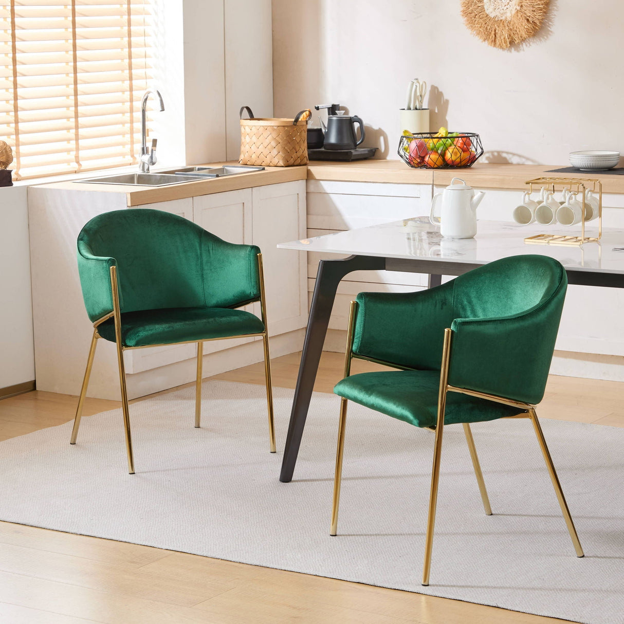 Modern Upholstered Dining Chair with Frame and Plush Comfort