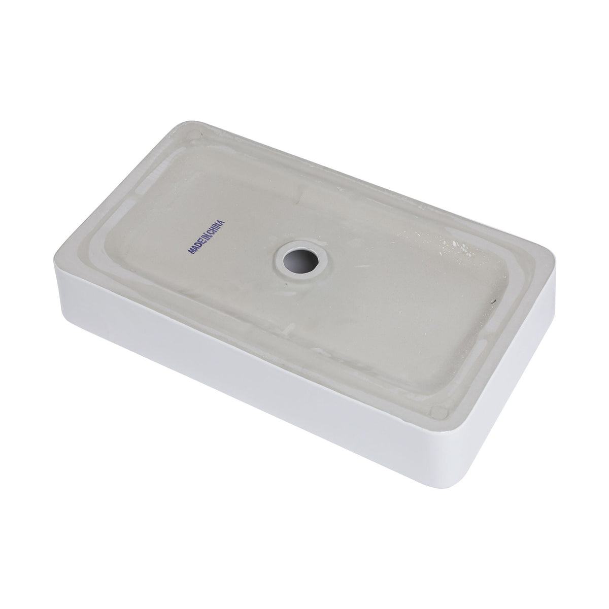 Modern Ceramic Rectangular Bathroom Vessel Sink With European Design