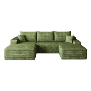 107" Cloud Sectional Sofa with 1 Ottoman