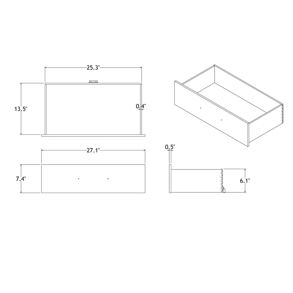 Adelaide - Chest 5 Drawer Storage Unit