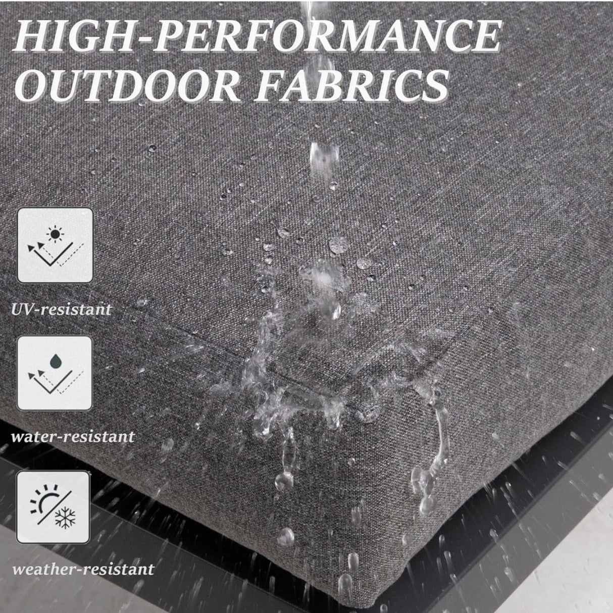 All-Weather Patio Armchairs With Thick Cushions (Set of 2)