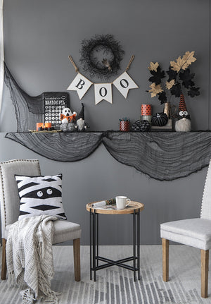 Fabric Black Gnome With Wings Decor