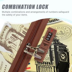 3-Piece PC Spinner Wheel Luggage Set with Printed Pattern