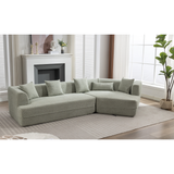 Modular Sofa Modern Minimalist Style Green Upholstered