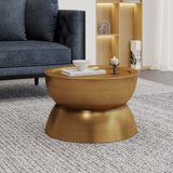 Metal hammered coffee table