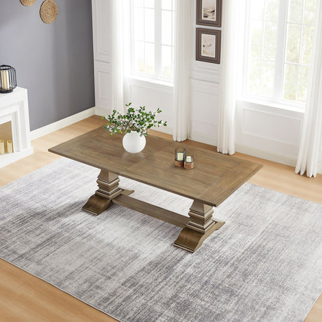 Extendable Wooden Dining Table, Seats 6