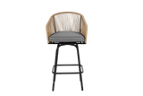 All-Weather Bar Stools with Elegant Woven Detailing – Set of Four