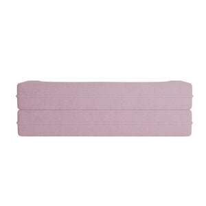 Modern Floor Sofa, With 2 Pillows, Convertible Teddy Fabric Foam Filled Bed