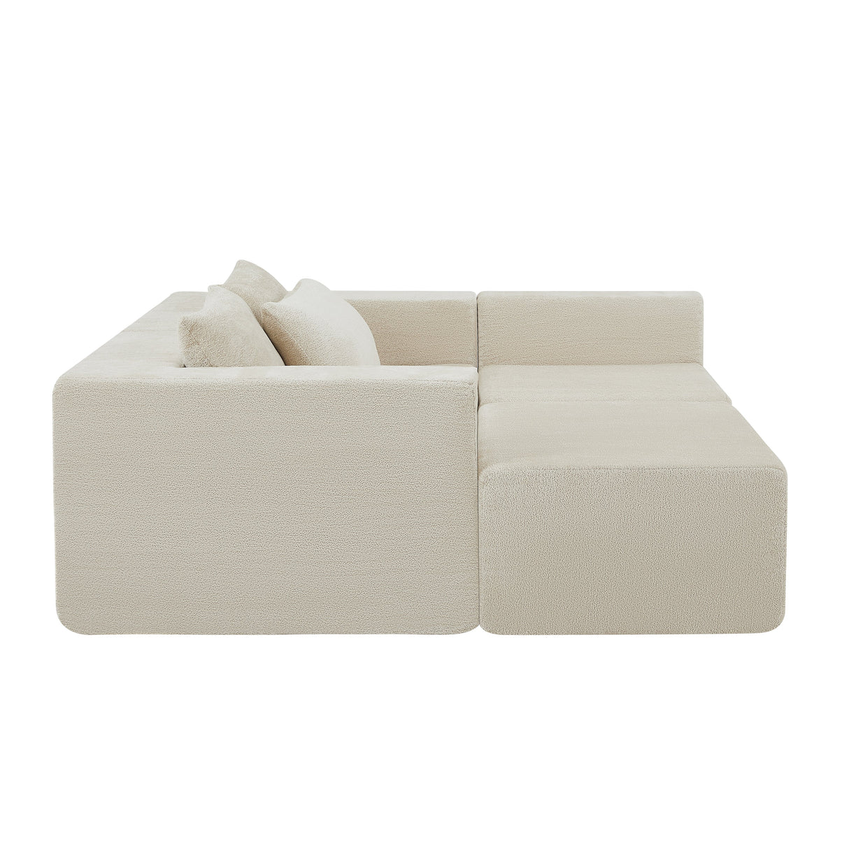 107" Compressed Sectional Sofa (Khaki)