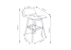 Addy - Counter Stool (Set of 2) - Distressed Brown