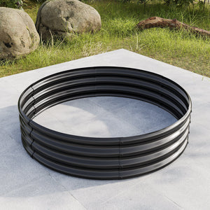 2PCS 47.24" Round Raised Garden Beds for Outdoor Gardening