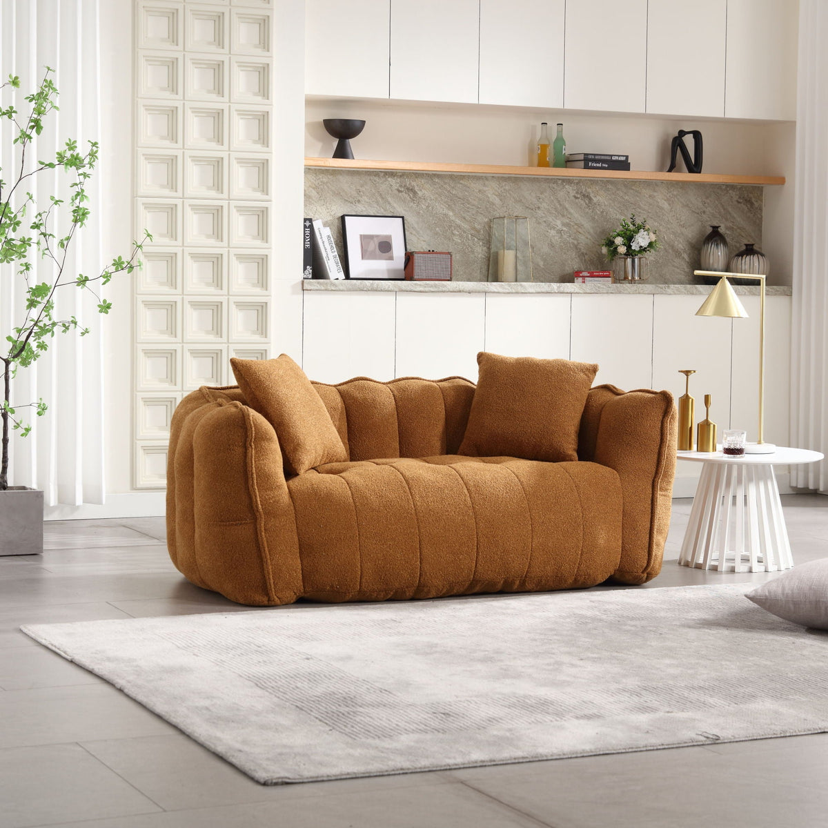 Cozy Beanbag Chair With High Resilience Foam Core For 2