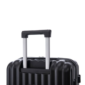 ABS Spinner Wheel Luggage Carry On Suitcase with Cup Holder and USB Port