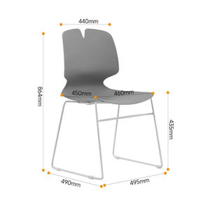 Modern Stacked Office Chairs (Set of 4)