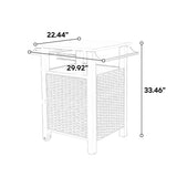 Single Door Outdoor Bar Cart with Stainless Steel Tabletop