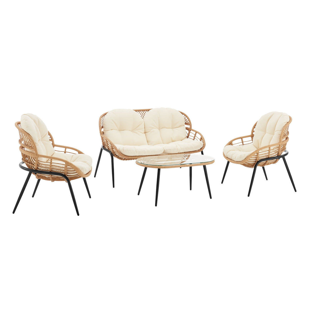 Pine - 4 Piece Outdoor Conversation Set