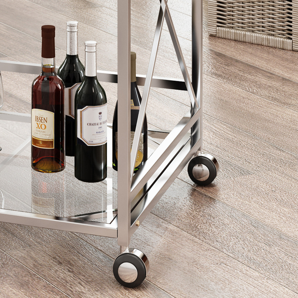 Amber bar cart